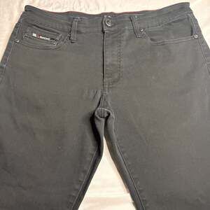Benjamin Black Mens Slim Fit Black Denim Jeans Size 34x30
